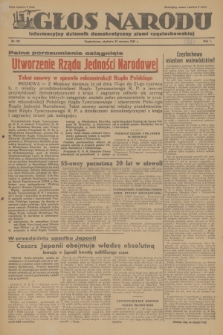 Głos Narodu : informacyjny dziennik demokratyczny ziemi częstochowskiej. R.1, 1945, nr 109