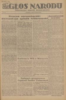 Głos Narodu : informacyjny dziennik demokratyczny. R.1, 1945, nr 238