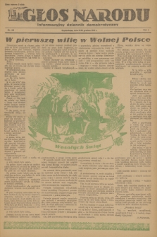 Głos Narodu : informacyjny dziennik demokratyczny. R.1, 1945, nr 261