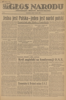 Głos Narodu : informacyjny dziennik demokratyczny. R.2, 1946, nr 6
