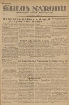 Głos Narodu : informacyjny dziennik demokratyczny. R.2, 1946, nr 7