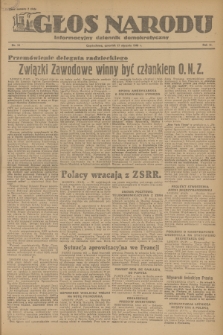 Głos Narodu : informacyjny dziennik demokratyczny. R.2, 1946, nr 14