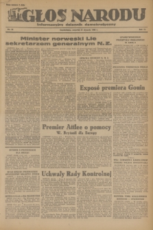 Głos Narodu : informacyjny dziennik demokratyczny. R.2, 1946, nr 26