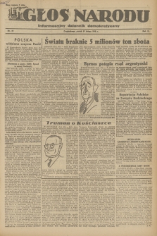 Głos Narodu : informacyjny dziennik demokratyczny. R.2, 1946, nr 39