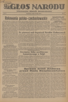 Głos Narodu : informacyjny dziennik demokratyczny. R.2, 1946, nr 42