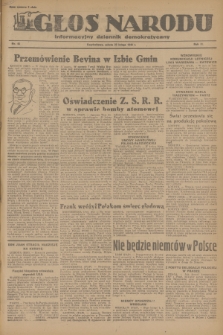 Głos Narodu : informacyjny dziennik demokratyczny. R.2, 1946, nr 46