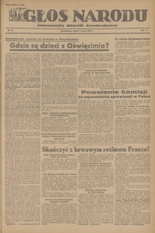 Głos Narodu : informacyjny dziennik demokratyczny. R.2, 1946, nr 52
