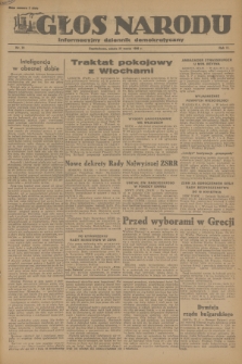 Głos Narodu : informacyjny dziennik demokratyczny. R.2, 1946, nr 70