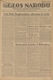Głos Narodu : informacyjny dziennik demokratyczny. R.2, 1946, nr 77