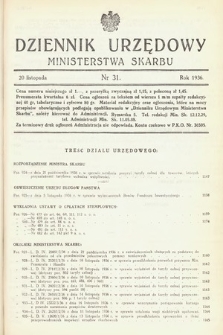 Dziennik Urzędowy Ministerstwa Skarbu. 1936, nr 31