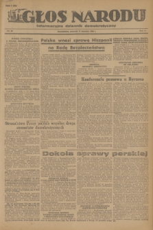 Głos Narodu : informacyjny dziennik demokratyczny. R.2, 1946, nr 86
