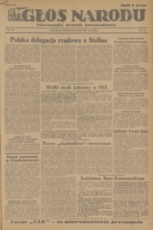 Głos Narodu : informacyjny dziennik demokratyczny. R.2, 1946, nr 124