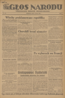 Głos Narodu : informacyjny dziennik demokratyczny. R.2, 1946, nr 134