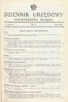 Dziennik Urzędowy Ministerstwa Skarbu. 1937, nr 2