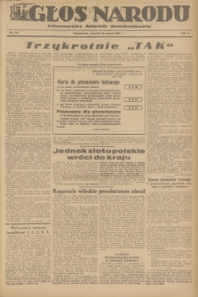 Głos Narodu : informacyjny dziennik demokratyczny. R.2, 1946, nr 144