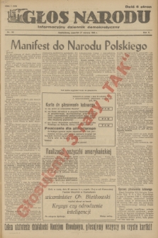 Głos Narodu : informacyjny dziennik demokratyczny. R.2, 1946, nr 149