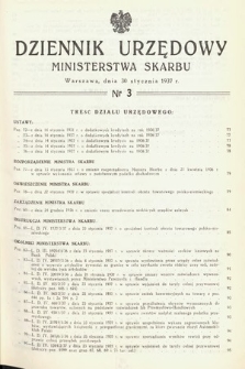Dziennik Urzędowy Ministerstwa Skarbu. 1937, nr 3