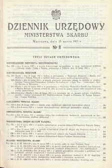 Dziennik Urzędowy Ministerstwa Skarbu. 1937, nr 8