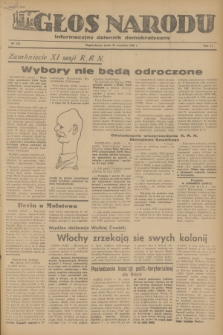 Głos Narodu : informacyjny dziennik demokratyczny. R.2, 1946, nr 225