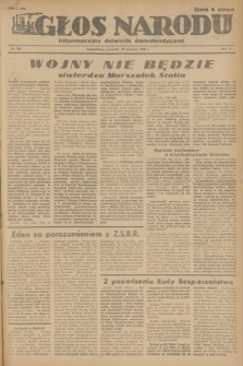 Głos Narodu : informacyjny dziennik demokratyczny. R.2, 1946, nr 226