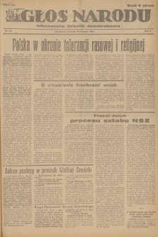 Głos Narodu : informacyjny dziennik demokratyczny. R.2, 1946, nr 279