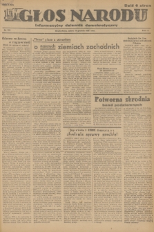 Głos Narodu : informacyjny dziennik demokratyczny. R.2, 1946, nr 299