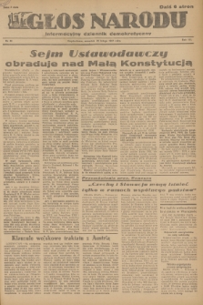 Głos Narodu : informacyjny dziennik demokratyczny. R.3, 1947, nr 43