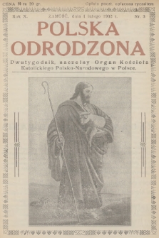 Polska Odrodzona : dwutygodnik : naczelny organ Kościoła Katolickiego Polsko-Narodowego w Polsce. R.10, 1932, nr 3