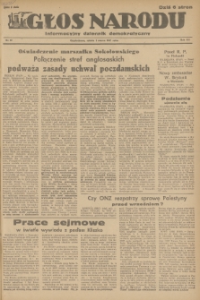 Głos Narodu : informacyjny dziennik demokratyczny. R.3, 1947, nr 51