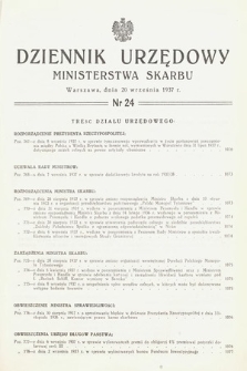 Dziennik Urzędowy Ministerstwa Skarbu. 1937, nr 24