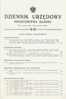 Dziennik Urzędowy Ministerstwa Skarbu. 1937, nr 25