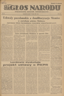 Głos Narodu : informacyjny dziennik demokratyczny. R.3, 1947, nr 62