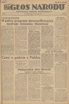 Głos Narodu : informacyjny dziennik demokratyczny. R.3, 1947, nr 63