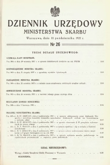 Dziennik Urzędowy Ministerstwa Skarbu. 1937, nr 26