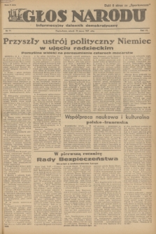 Głos Narodu : informacyjny dziennik demokratyczny. R.3, 1947, nr 71