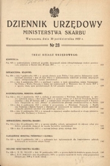 Dziennik Urzędowy Ministerstwa Skarbu. 1937, nr 28