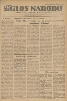 Głos Narodu : informacyjny dziennik demokratyczny. R.3, 1947, nr 83