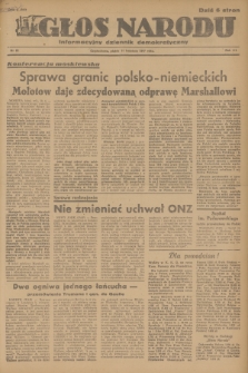 Głos Narodu : informacyjny dziennik demokratyczny. R.3, 1947, nr 85