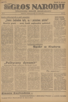 Głos Narodu : informacyjny dziennik demokratyczny. R.3, 1947, nr 87