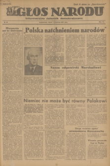 Głos Narodu : informacyjny dziennik demokratyczny. R.3, 1947, nr 88