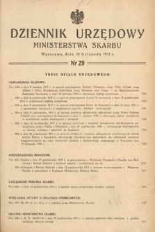 Dziennik Urzędowy Ministerstwa Skarbu. 1937, nr 29