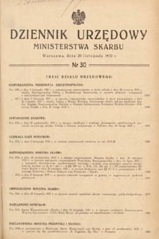 Dziennik Urzędowy Ministerstwa Skarbu. 1937, nr 30