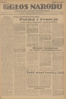 Głos Narodu : informacyjny dziennik demokratyczny. R.3, 1947, nr 111