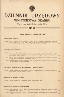 Dziennik Urzędowy Ministerstwa Skarbu. 1937, nr 31