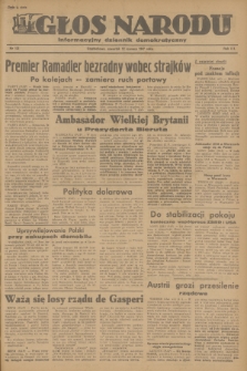 Głos Narodu : informacyjny dziennik demokratyczny. R.3, 1947, nr 135