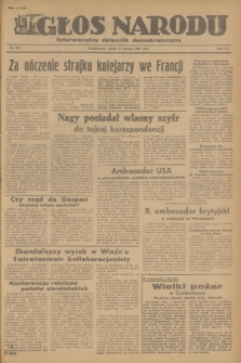 Głos Narodu : informacyjny dziennik demokratyczny. R.3, 1947, nr 137