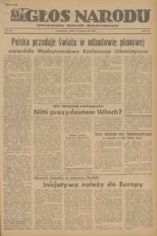 Głos Narodu : informacyjny dziennik demokratyczny. R.3, 1947, nr 142