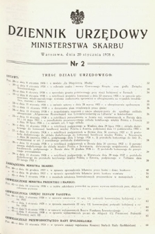 Dziennik Urzędowy Ministerstwa Skarbu. 1938, nr 2