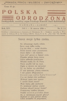 Polska Odrodzona : dwutygodnik : naczelny organ Polskiego Kościoła Staro-Katolickiego. R.14, 1936, nr 5-6