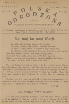 Polska Odrodzona : organ Polskiego Kościoła Starokatolickiego. R.14, 1936, nr 9-10